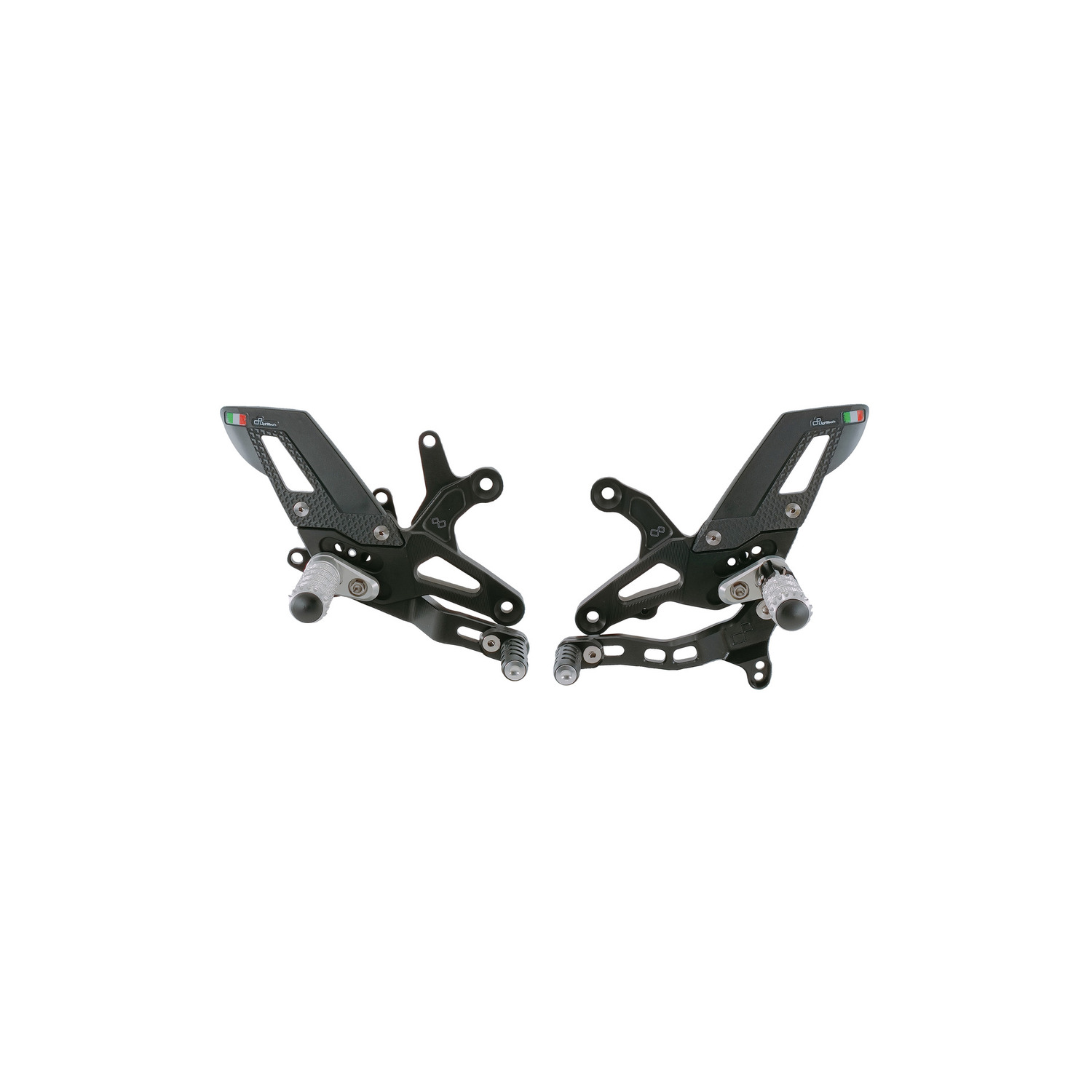 LighTech W Rearsets Folding Footpegs Kawasaki Ninja ZX6R 636 2009-2026