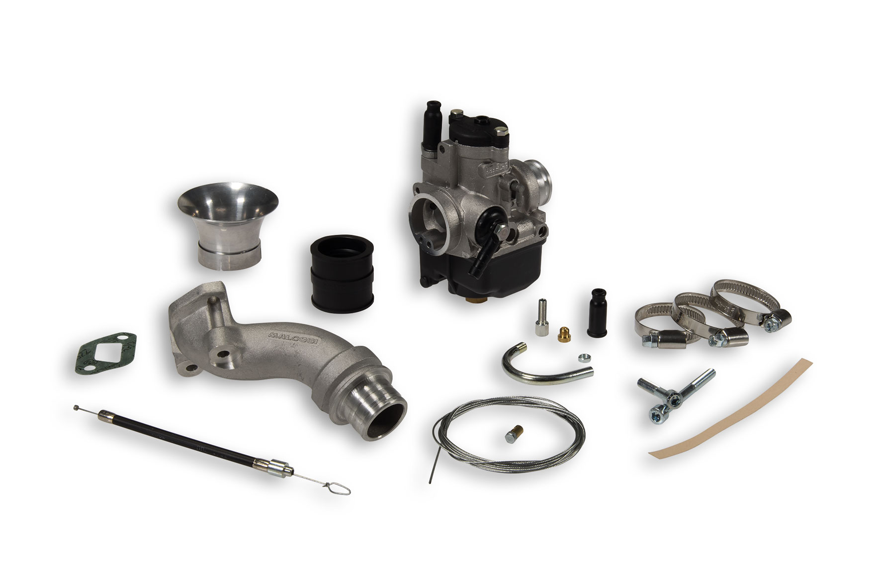 Malossi PHBL 25 BS elastic fuel system with crankcase Vespa PK 125 2T