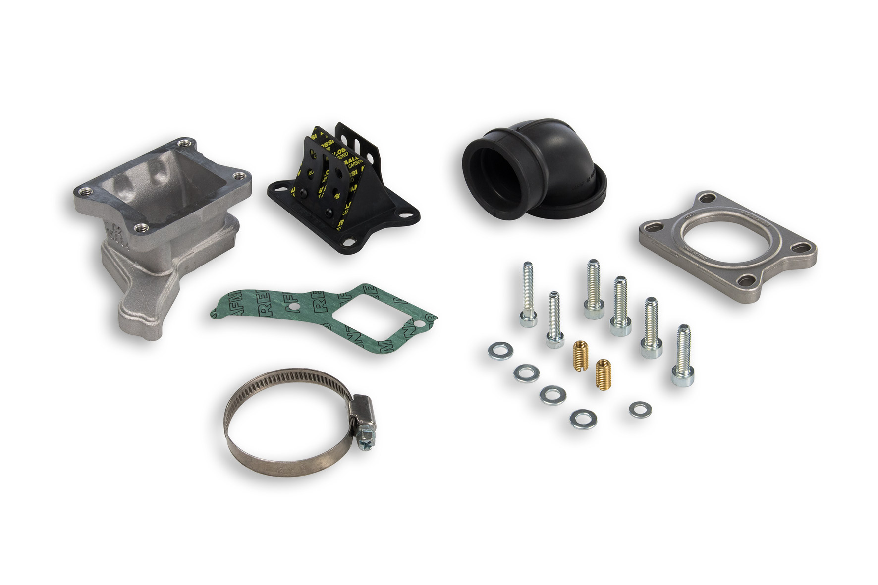 Malossi Complessivo collettore X360 lamellare al carter PHBH Vespa PX 125 2T euro 0-1