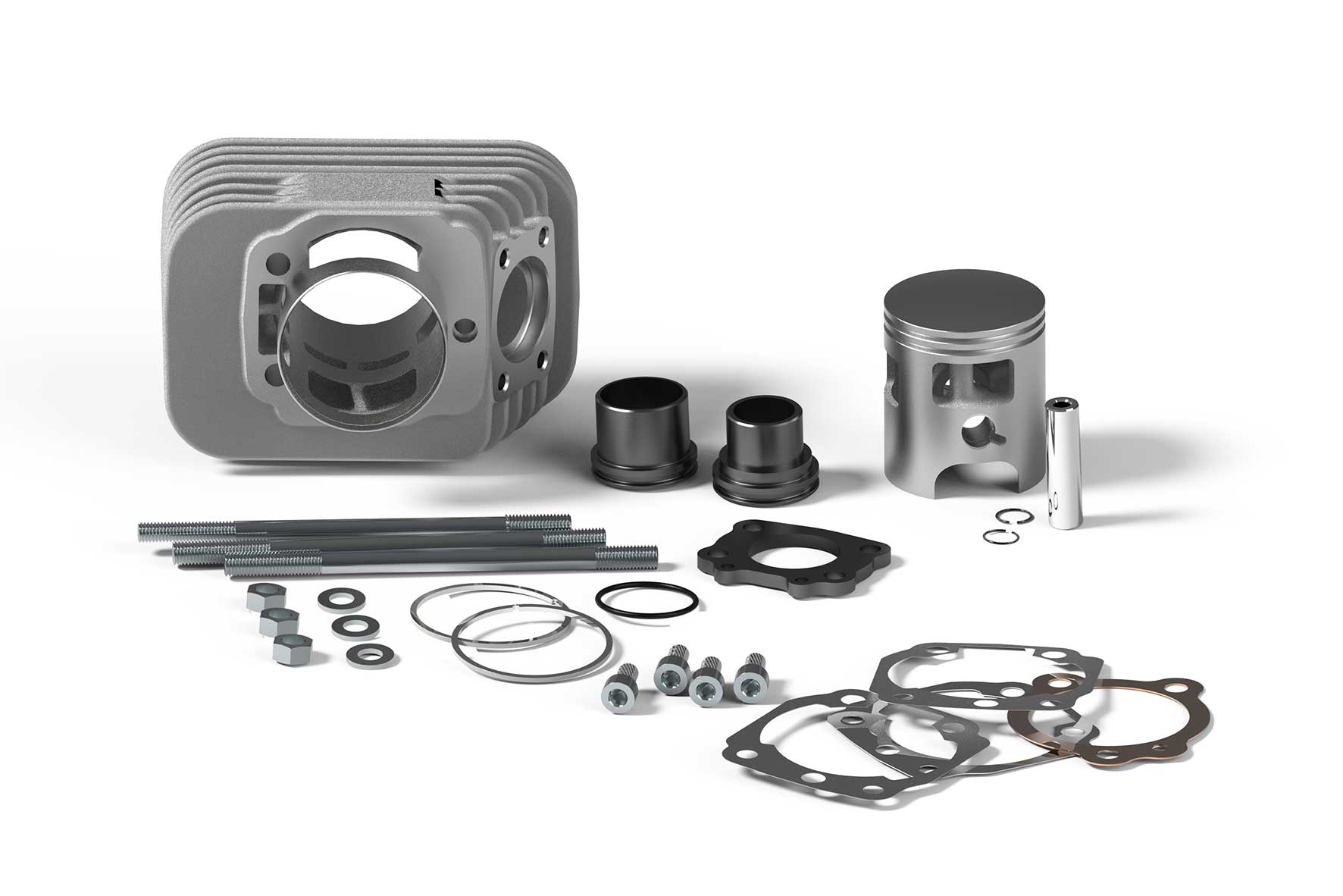 Malossi Aluminium cylinder D47 pin D10 BIG DEPS Piaggio Bravo 50