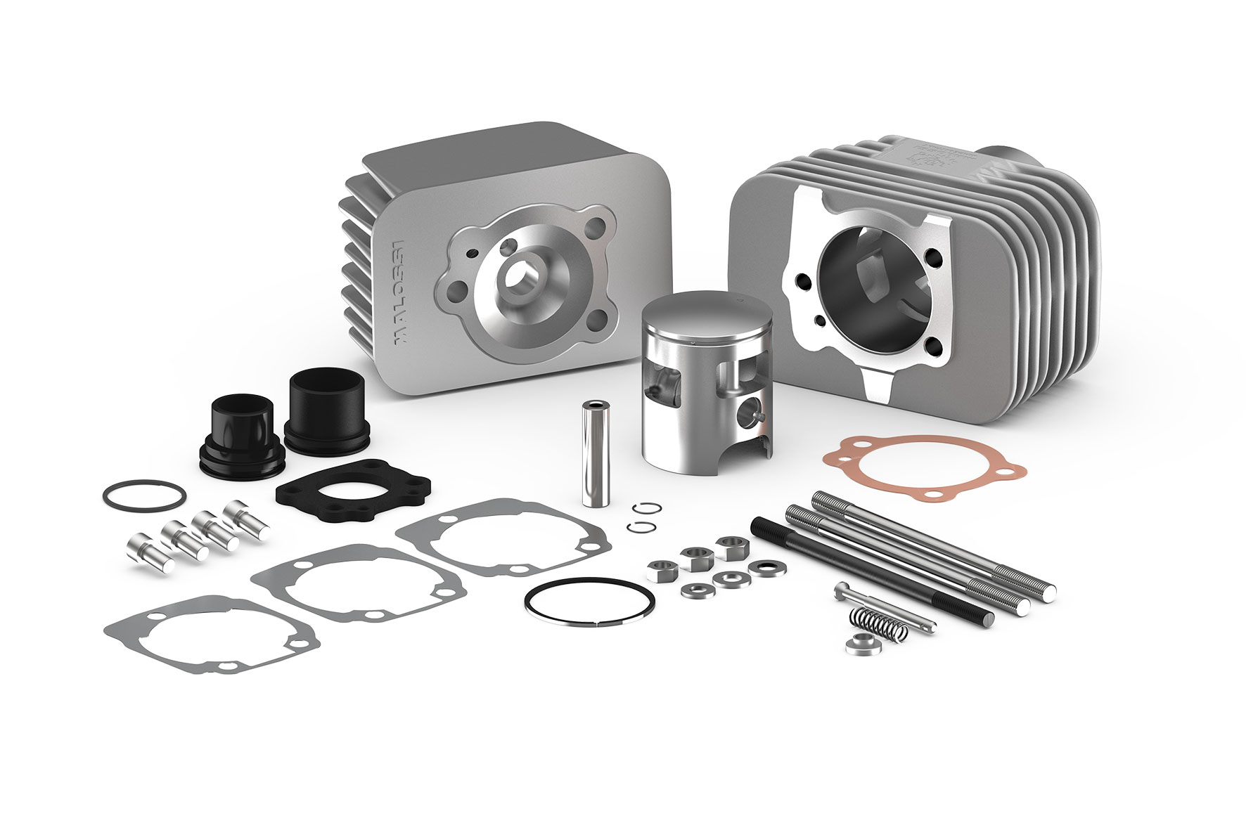 Malossi Aluminium cylinder kit BIG DEPS D.47 pin D.12 Italjet Pack 50 2T
