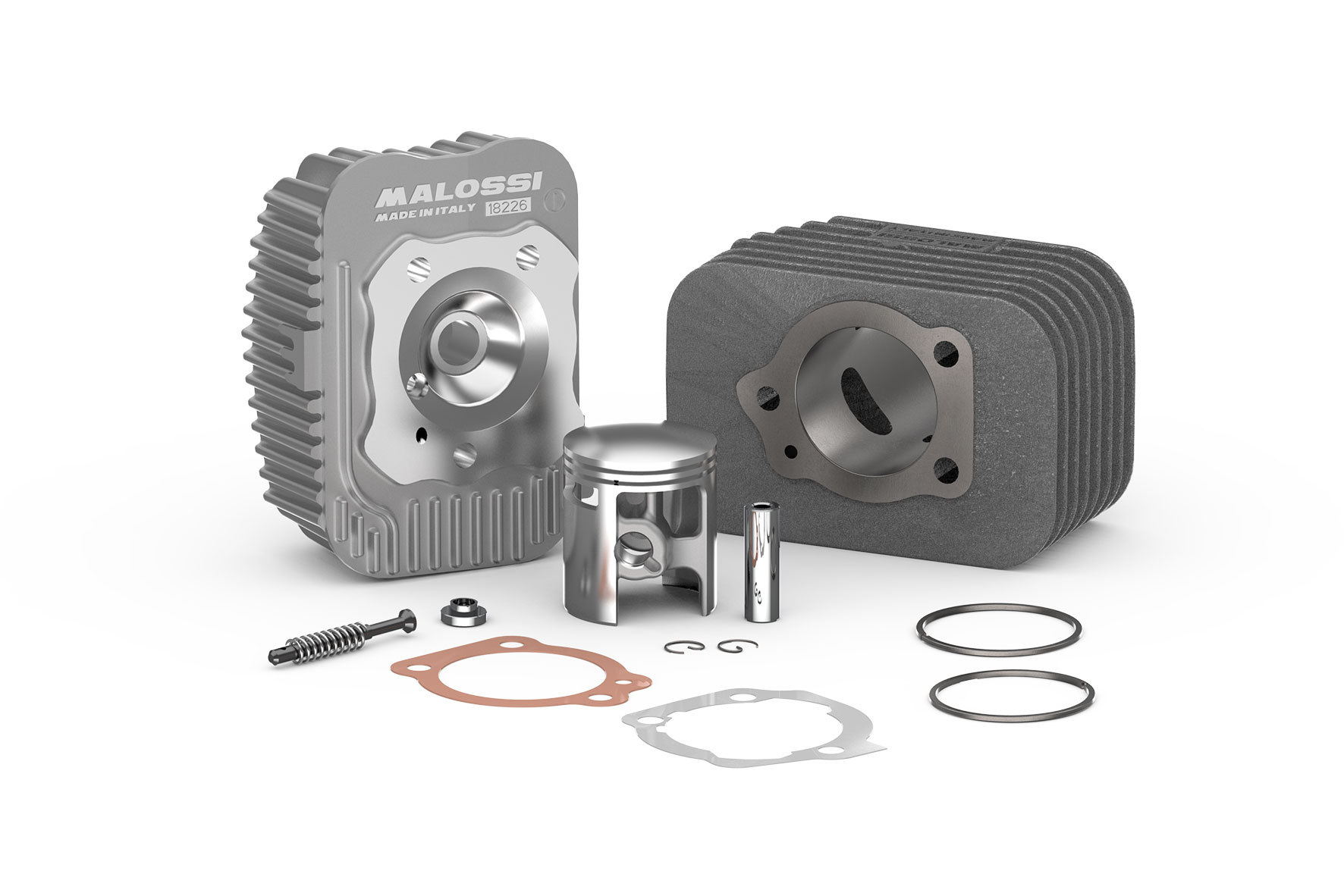Malossi Cast Iron Cylinder Kit D.43 with D.10 CVF Pin Piaggio Bravo 50 2T