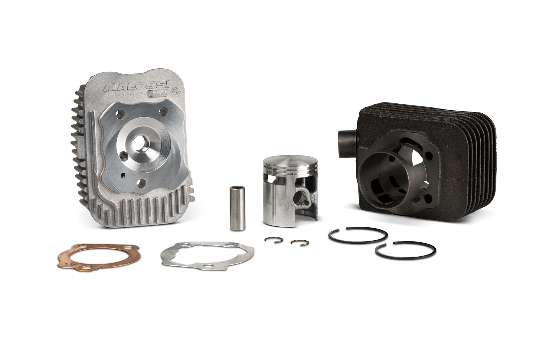 Malossi Cast Iron Cylinder Kit D.43 with D.12 CVF Pin Italjet Pack 50 2T