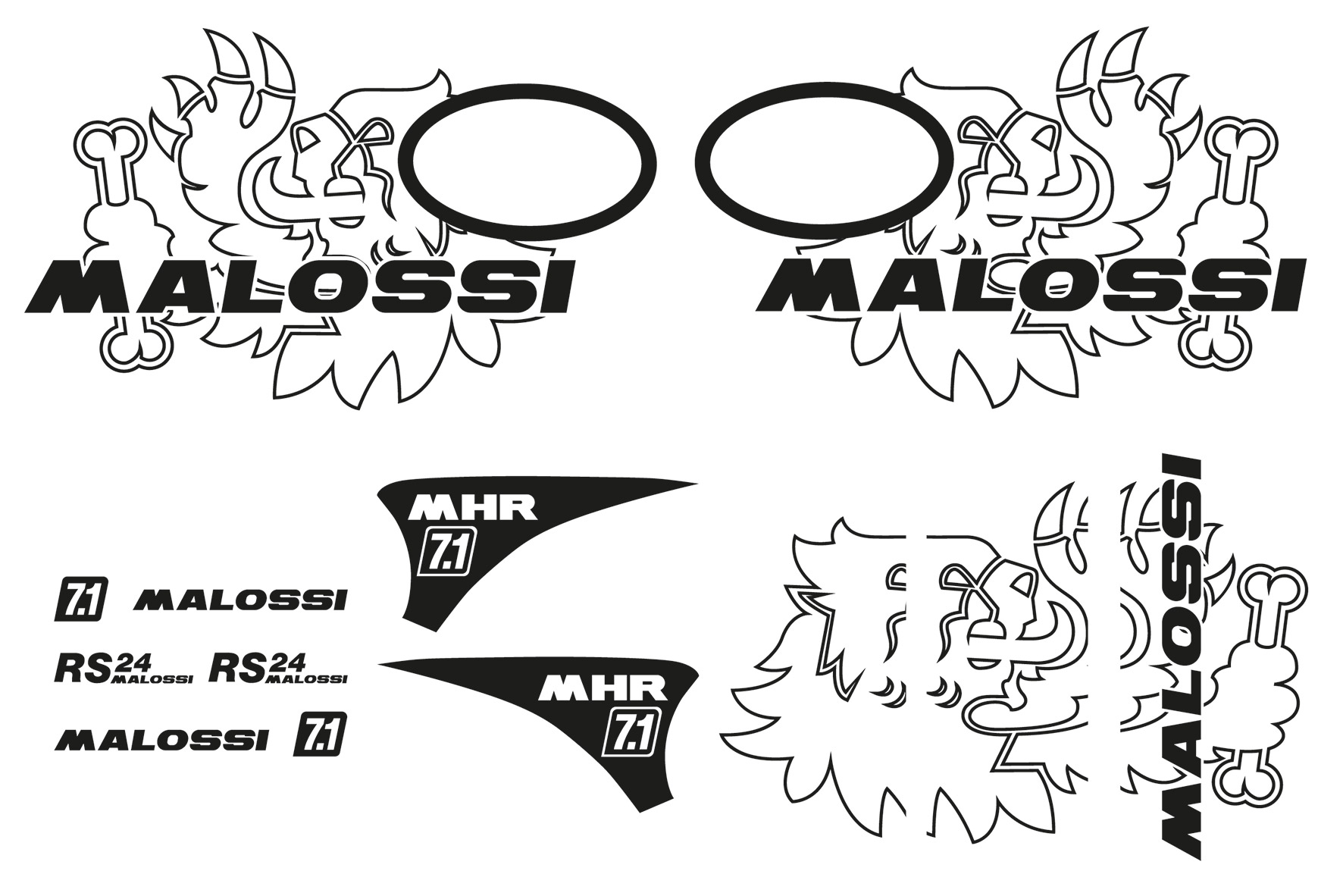 Malossi Vespa Trophy Sticker Kit Vespa Primavera iGet 125 ie 4T euro 5 2021-2023 (MD11M)