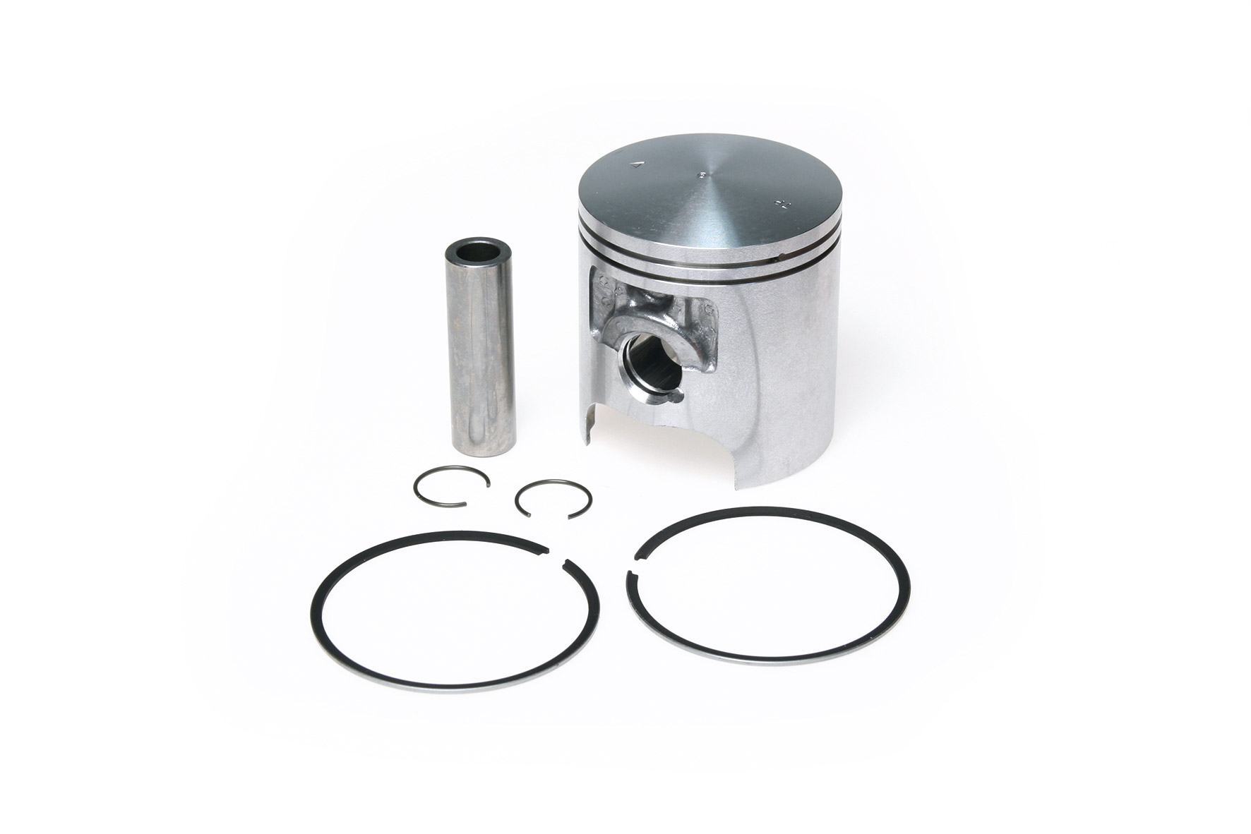 Malossi 2T D.55 piston size 0 with pin D.14 and 2 semitrapezoidal rings size C