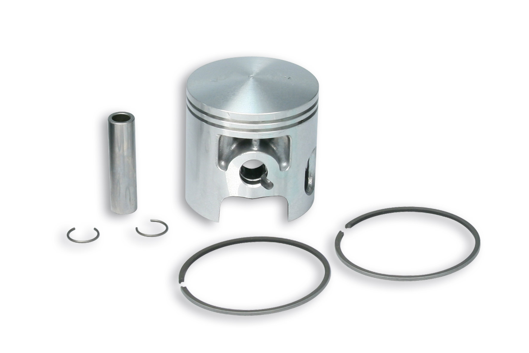 Malossi 2T D.57,5 piston size 0 with pin D.12 and 2 chromed rectangular rings size A