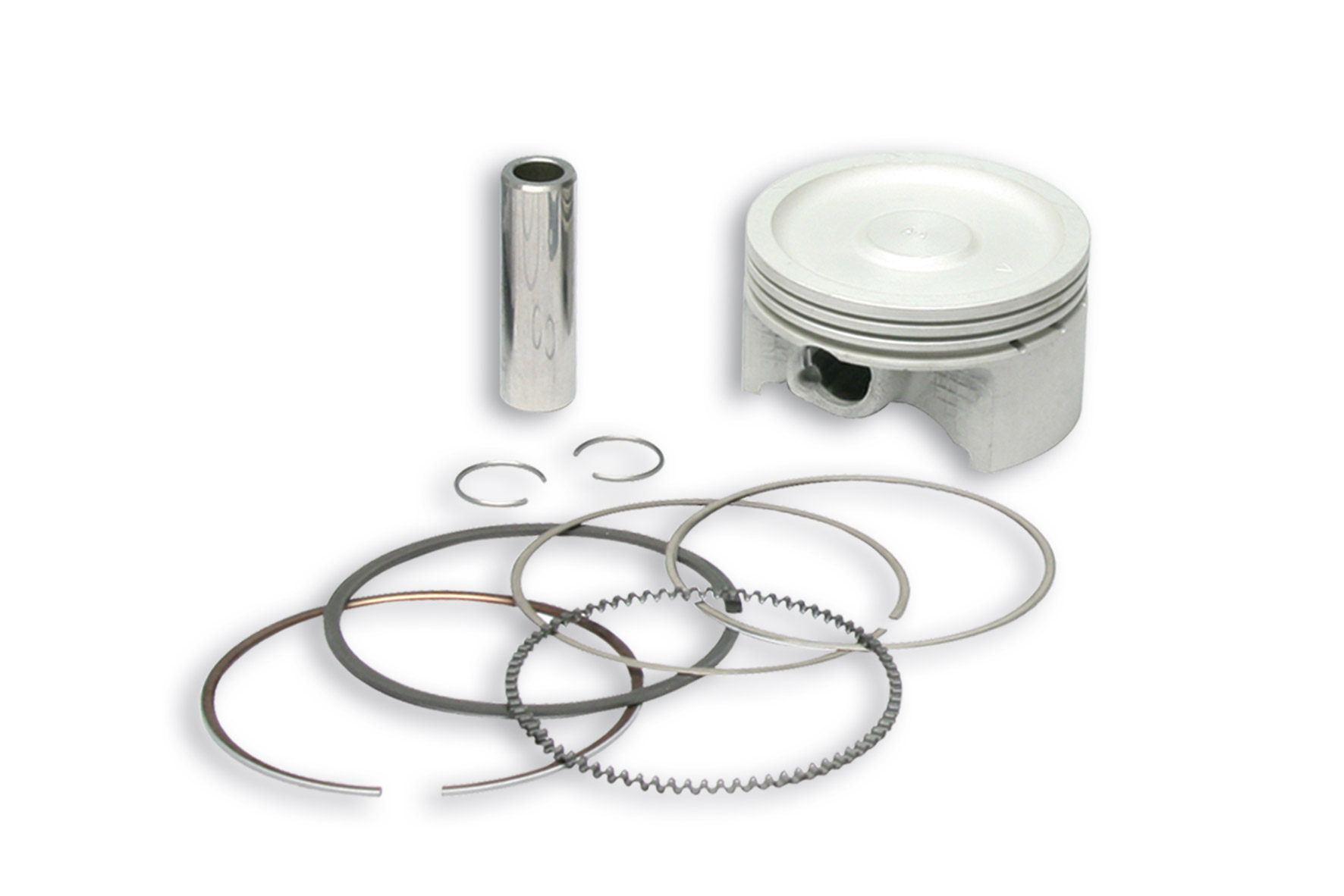 Malossi 4T D.63 piston size 0 with pin D.14 and 3 rectangular rings size CC