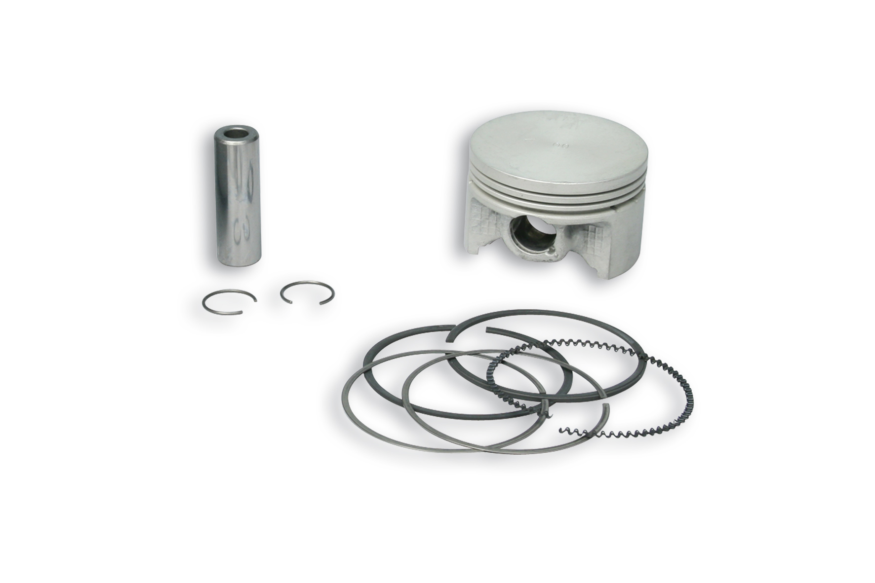 Malossi 4T D.58 piston size 0 with pin D.15 and 3 rectangular rings size A