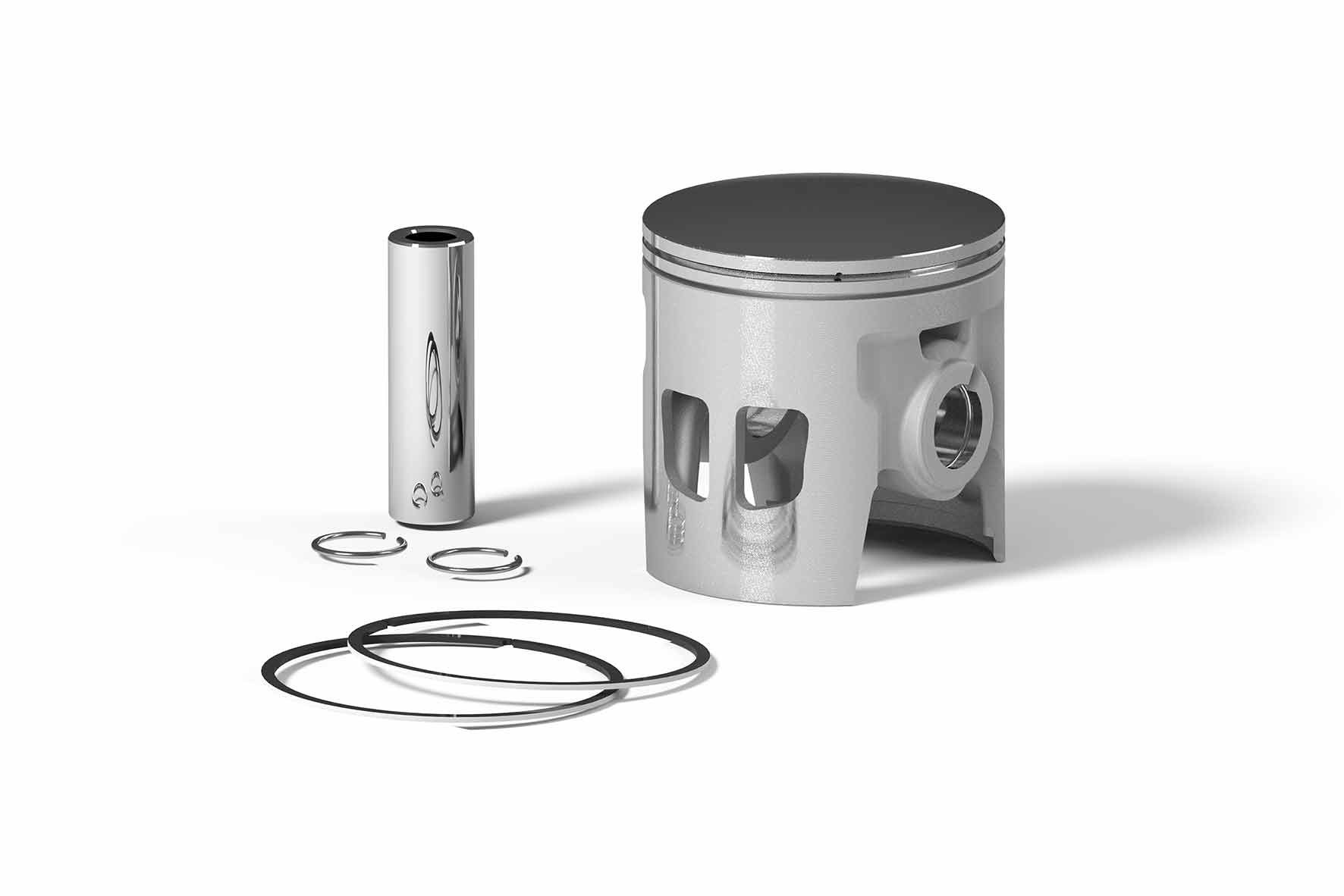 Malossi 2T D.63 piston size 0 with pin D.15 and 2 rectangular rings size CC