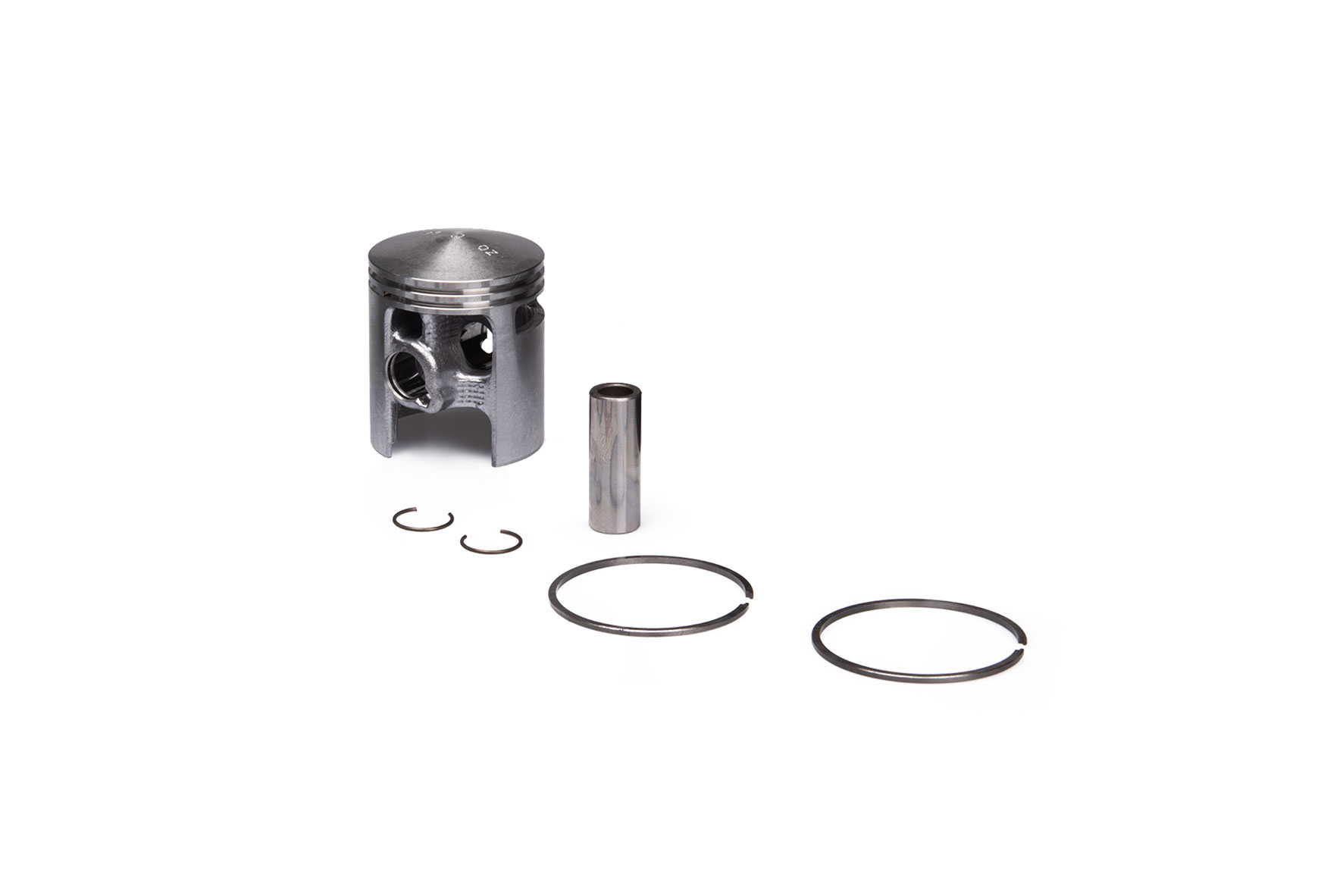 Malossi 2T D.43 piston size 0 with pin D.12 and 2 rectangular rings size A