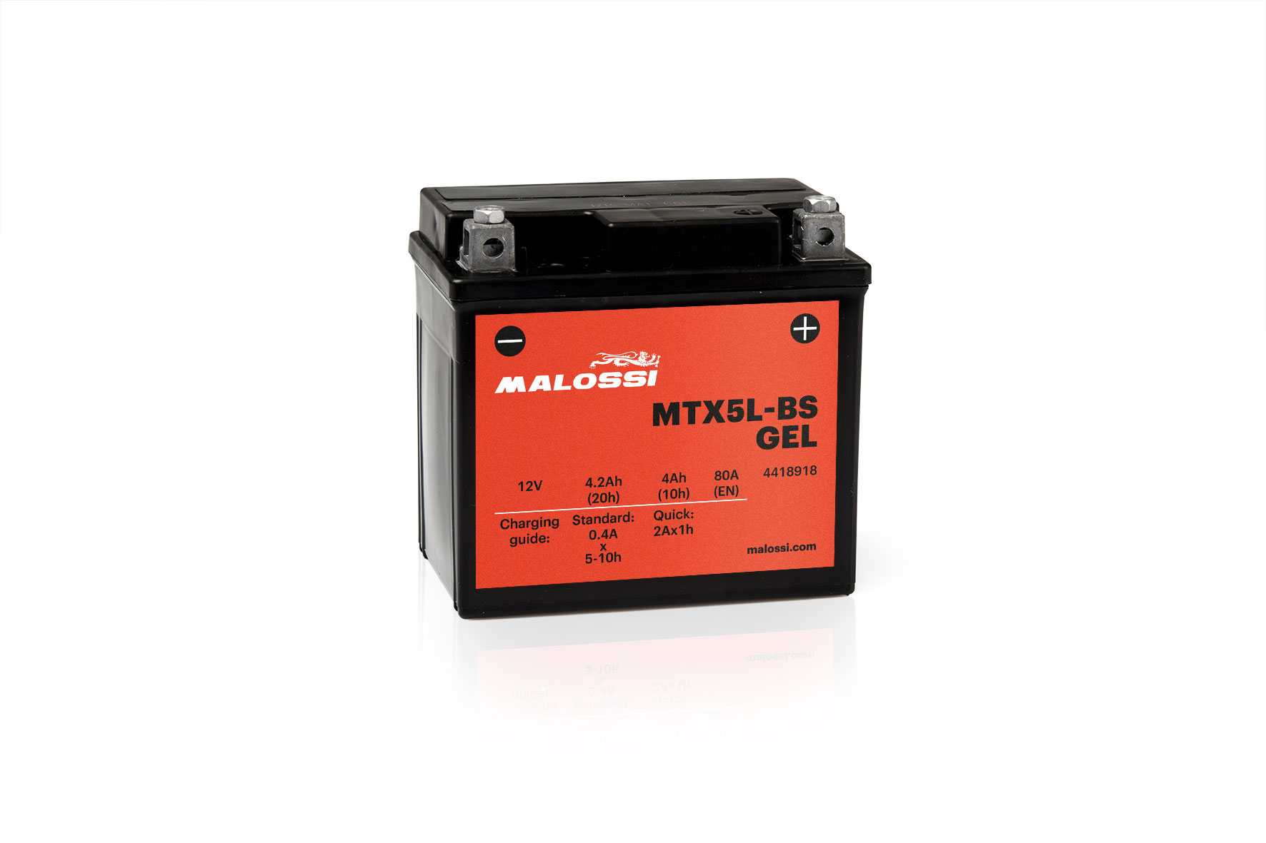 Malossi Battery Malossi MTX5L-BS GEL Aprilia RS4 50 2T LC euro 2 (Derbi)