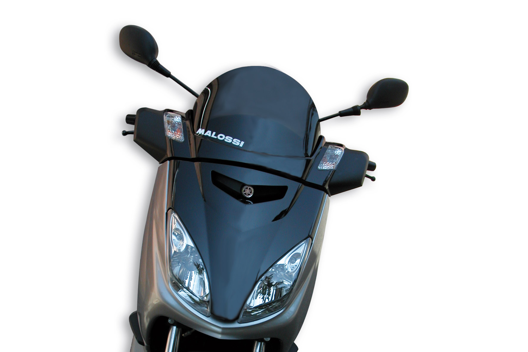 Malossi SPORT SCREEN Dark Smoked Cupolino-length 38 x height 29 x thickness 0.3 cm Yamaha Xmax 250