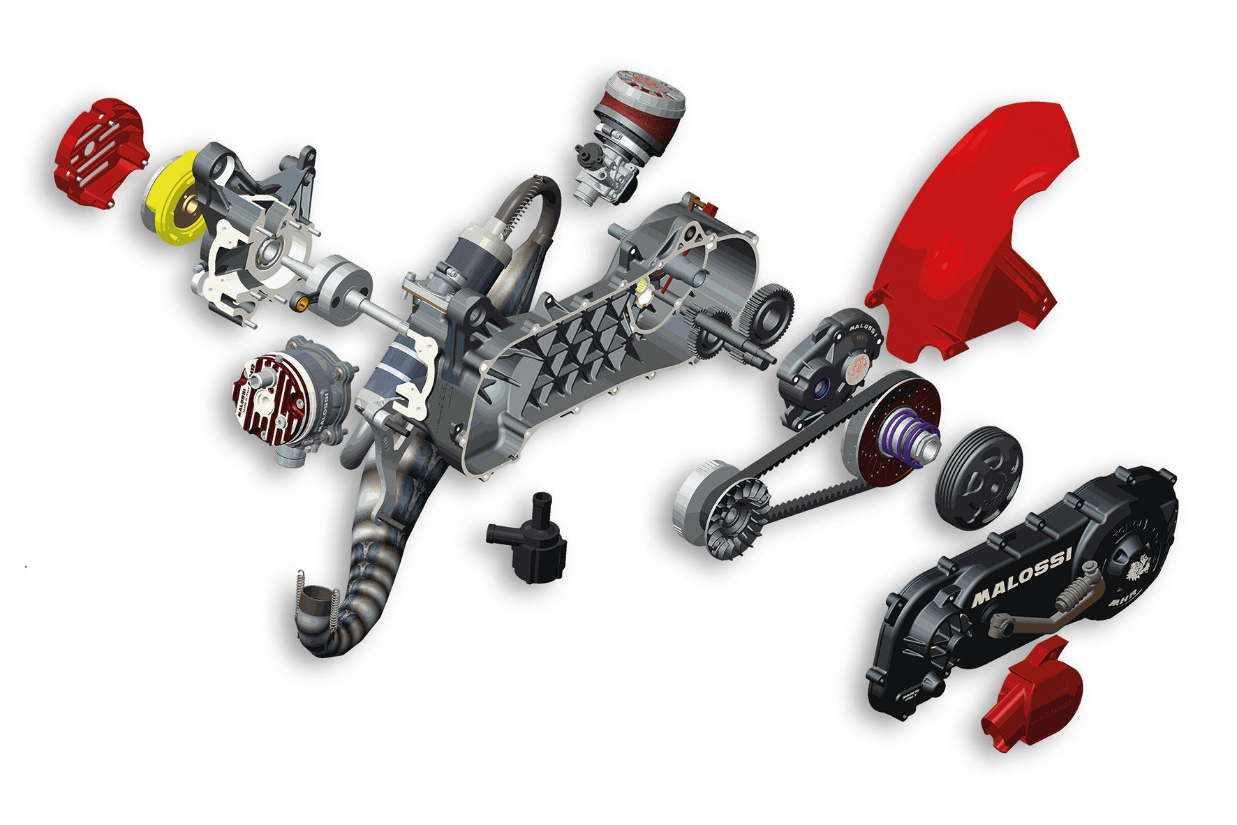 Malossi C-ONE 70cc Yamaha complete engine - not assembled