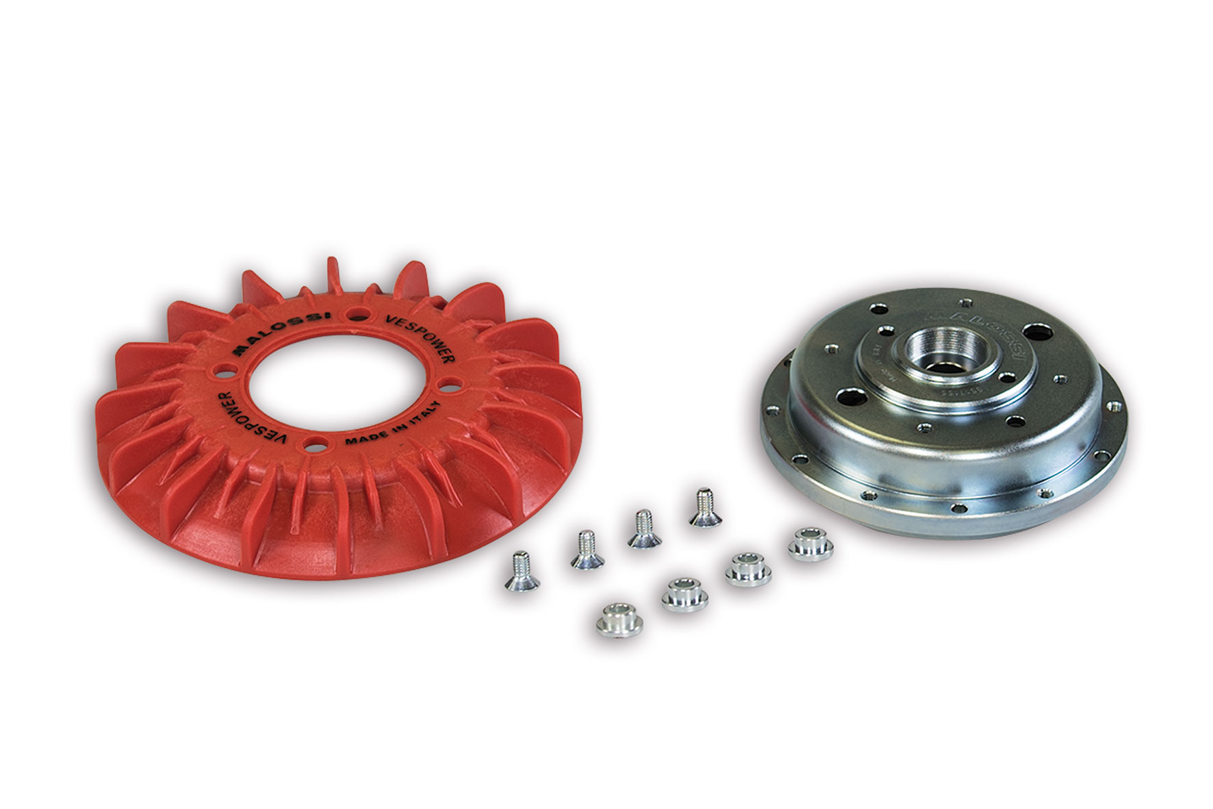 Malossi Flywheel D.125x42 and fan kit for VESPower electronic ignition