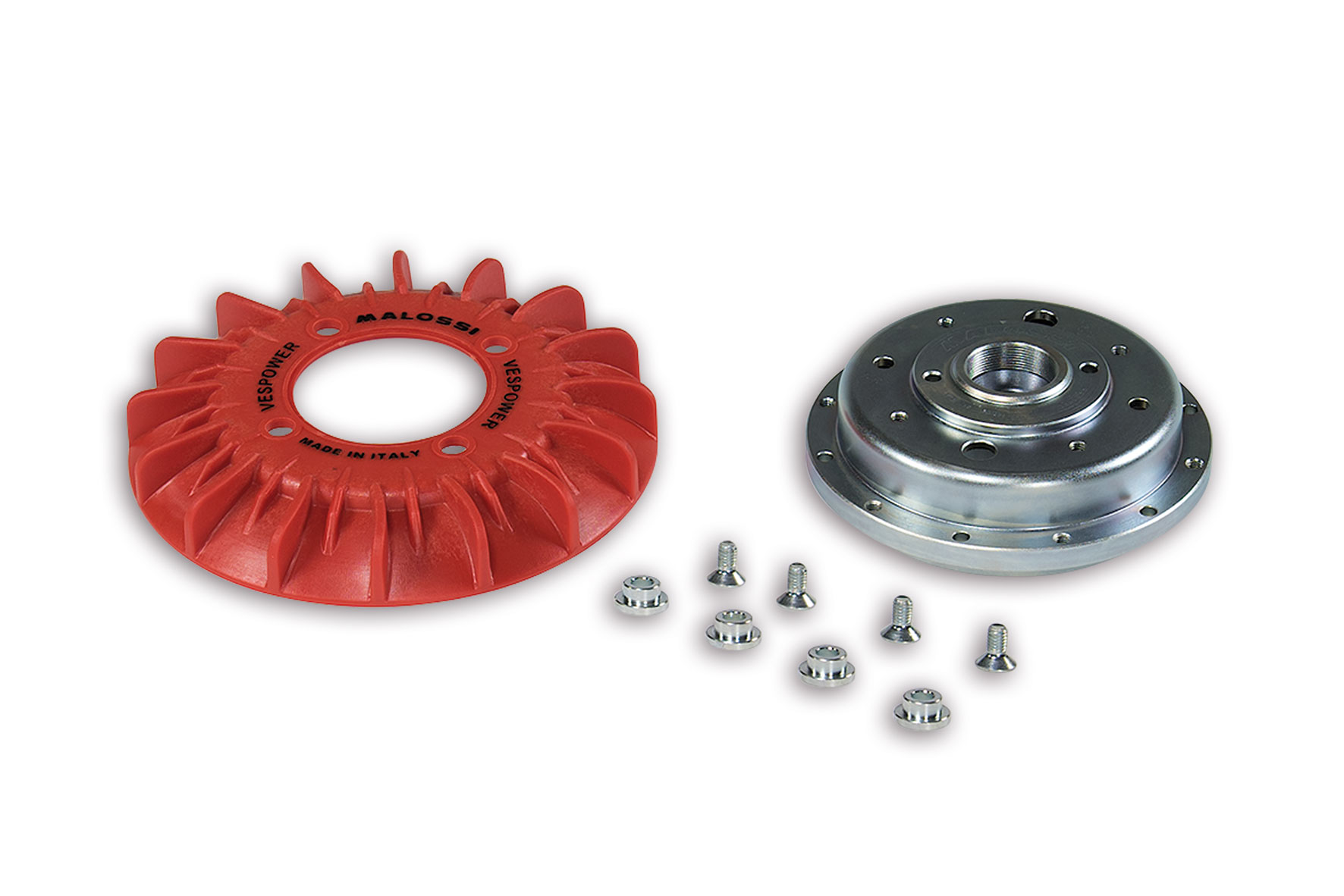 Malossi Flywheel D.125x42 and fan kit for VESPower electronic ignition