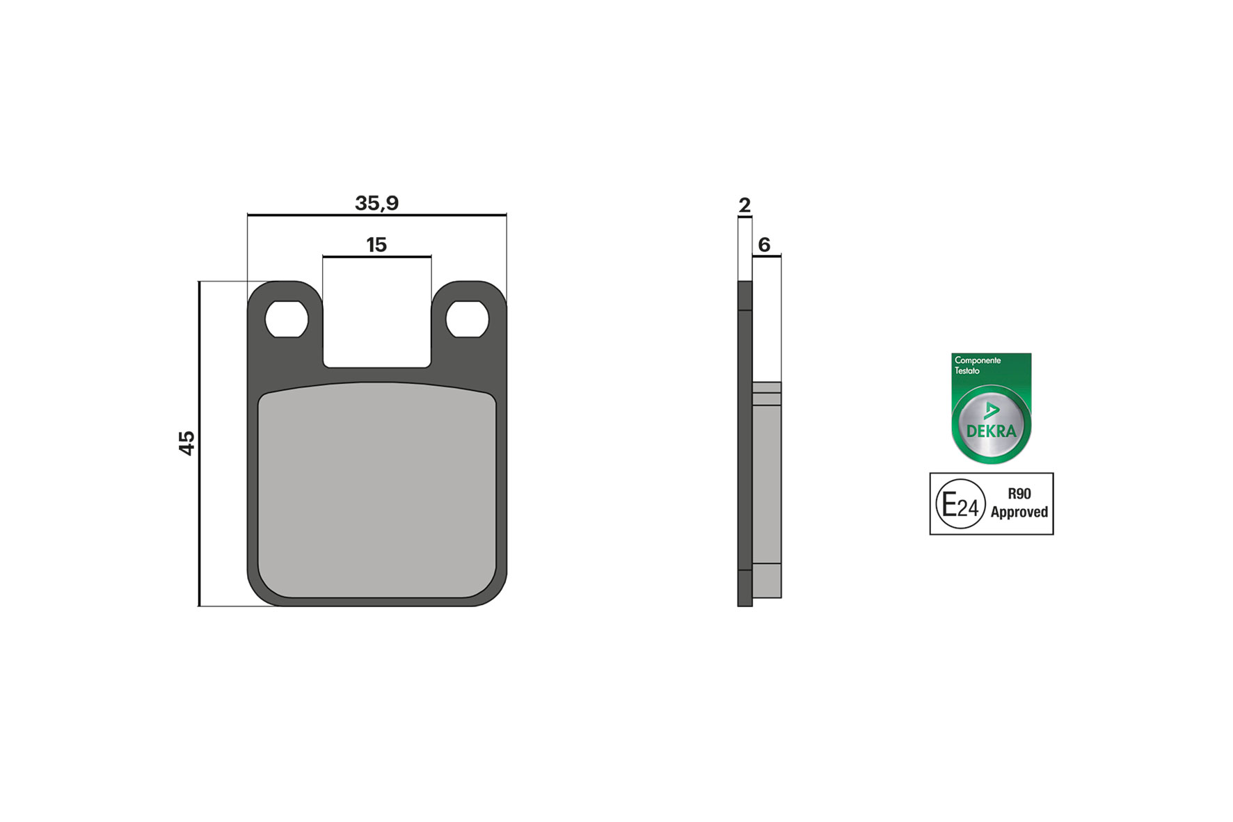 Malossi Pastiglie freno BRAKE PADS omologate Aprilia RX 50 2T LC 2007-(Derbi D50B0)