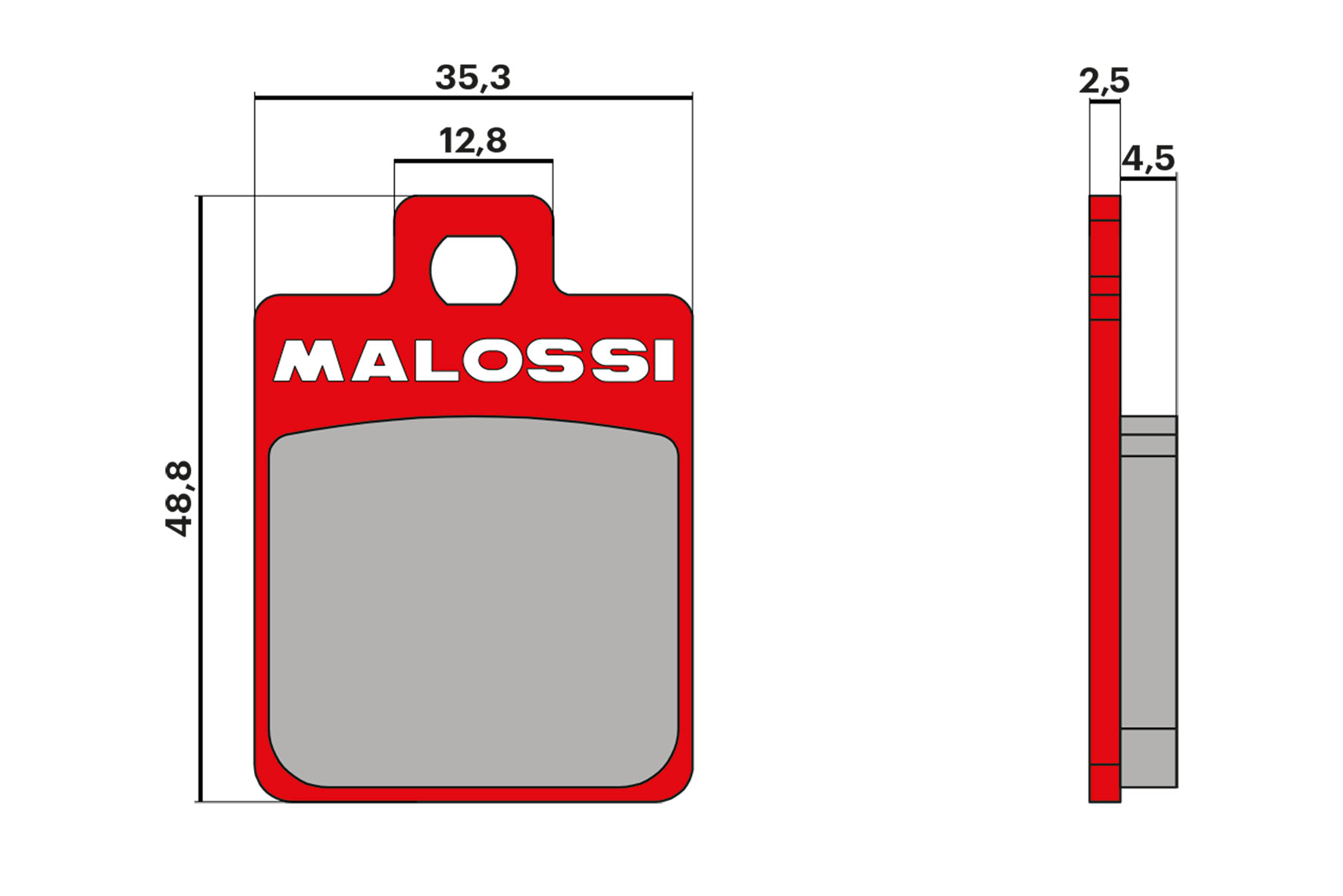 Malossi Brake Pads MHR Piaggio ZIP 125 4T (Leader)