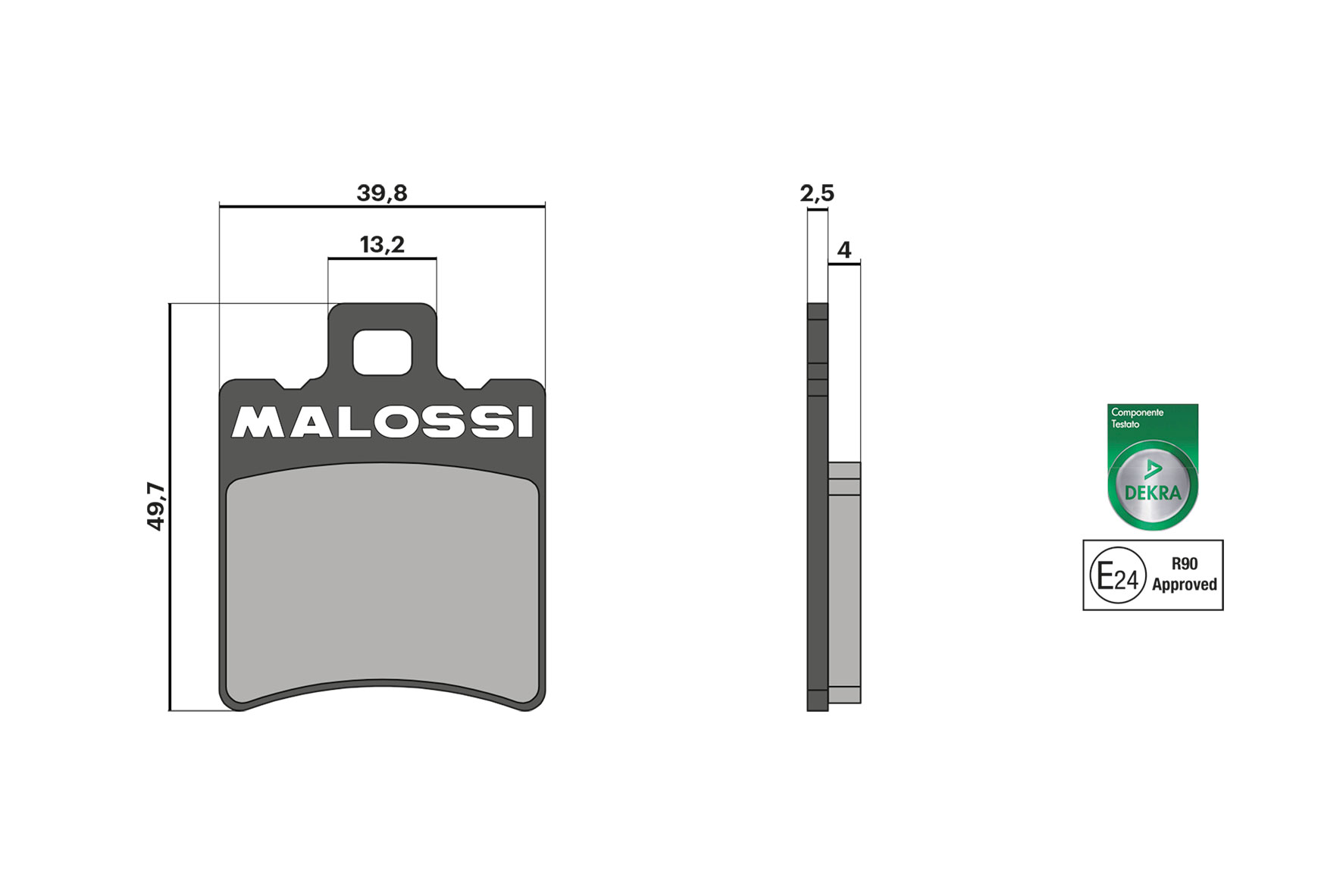 Malossi Pastiglie freno BRAKE PADS omologate Aprilia Scarabeo 4V 50 4T euro 2