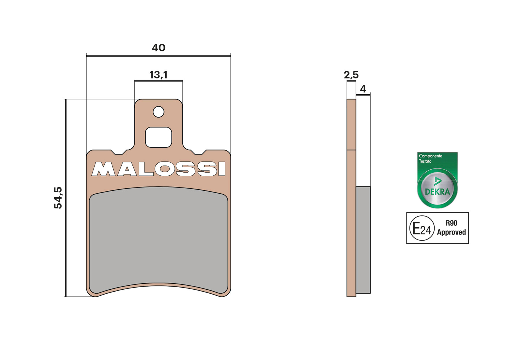 Malossi Pastiglie freno BRAKE PADS MHR SYNT omologate Aprilia Leonardo 125 4T LC