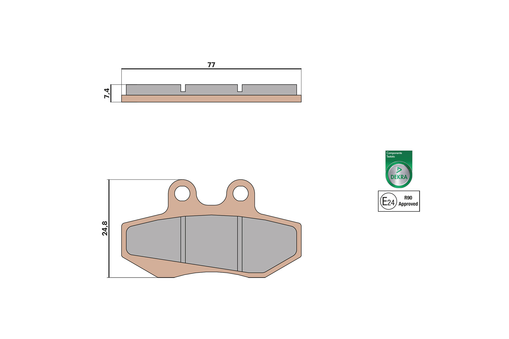 Malossi Pastiglie freno BRAKE PADS MHR SYNT omologate Yamaha Cygnus X 125 4T