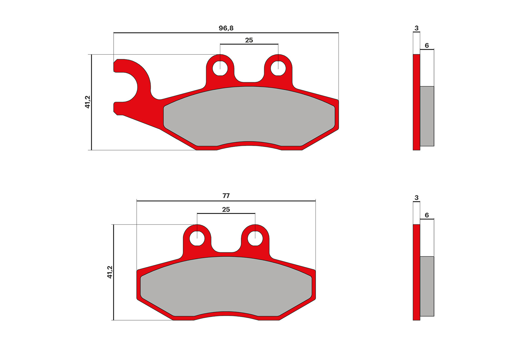 Malossi Pastiglie freno BRAKE PADS MHR Aprilia Sportcity One 125 4T (Leader M38AM)