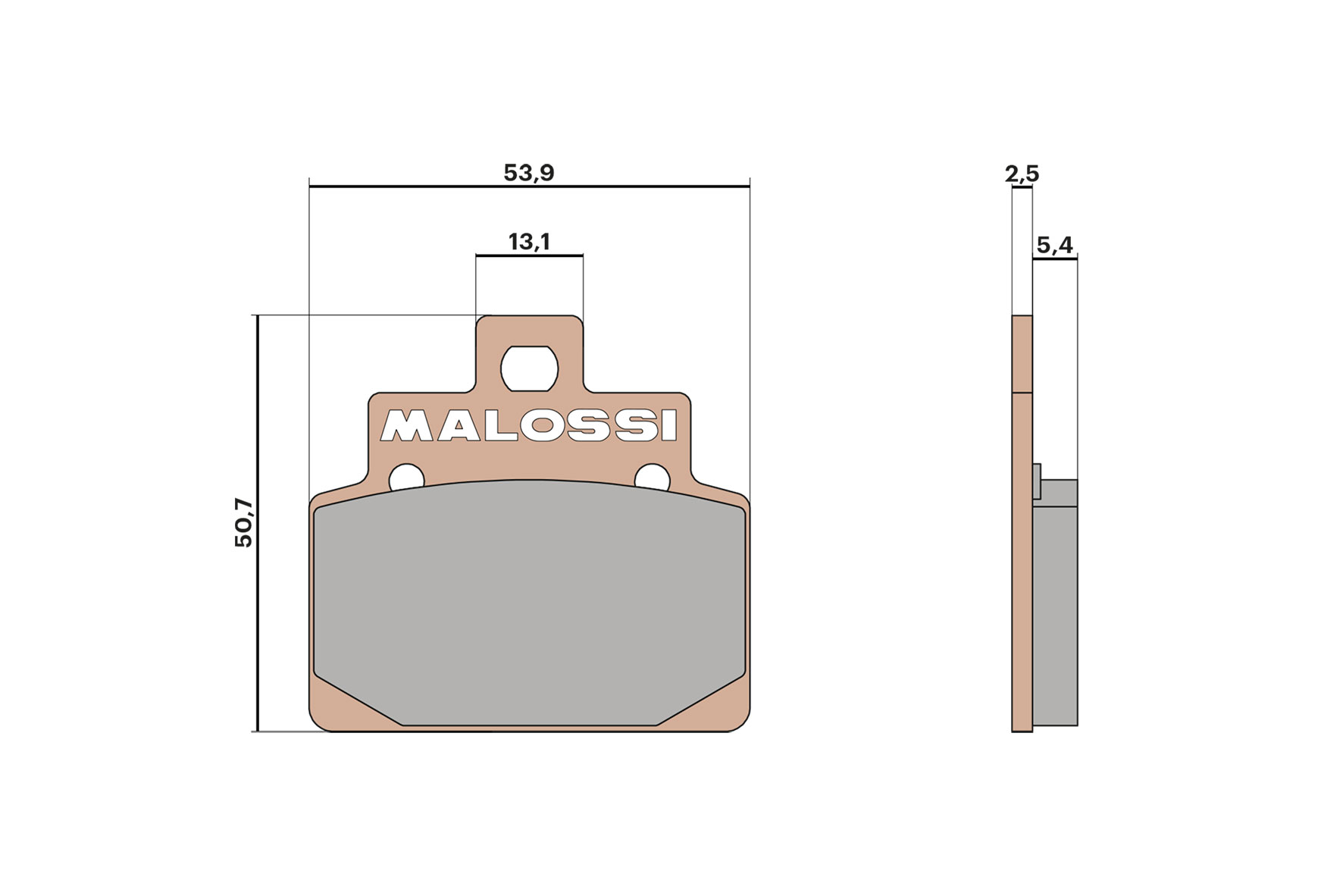 Malossi Pastiglie freno BRAKE PADS MHR SYNT omologate Aprilia Habana 125 4T