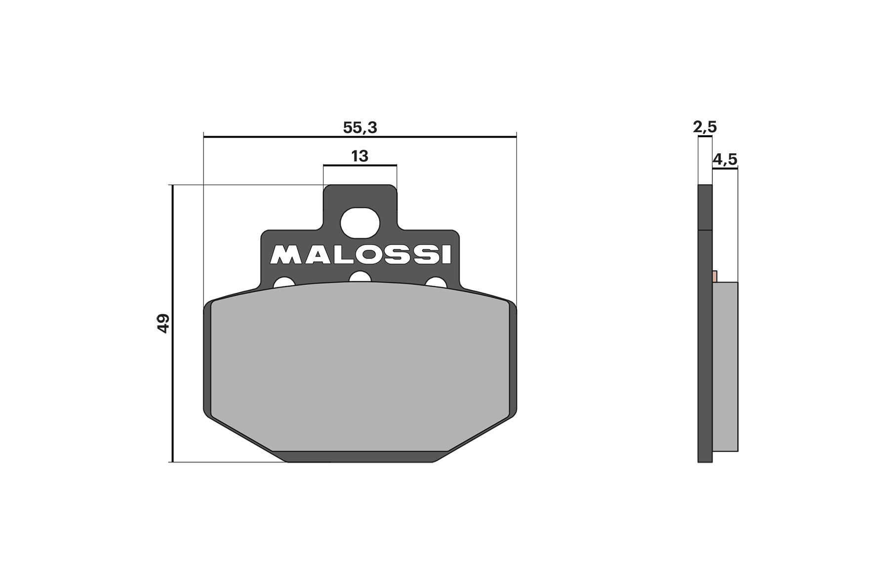 Malossi Pastiglie freno BRAKE PADS Benelli Adiva 125 4T (Leader)