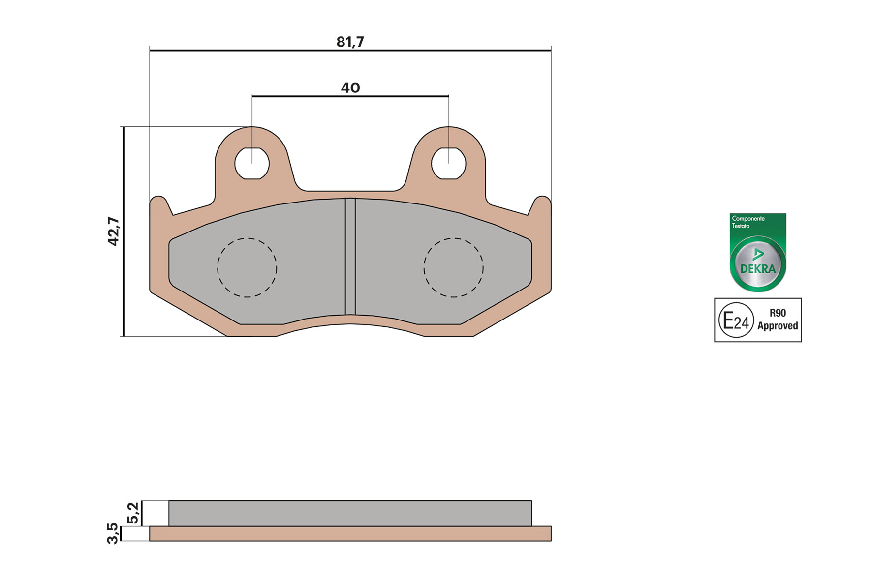 Malossi Pastiglie freno BRAKE PADS MHR SYNT omologate Honda @ 125 4T LC