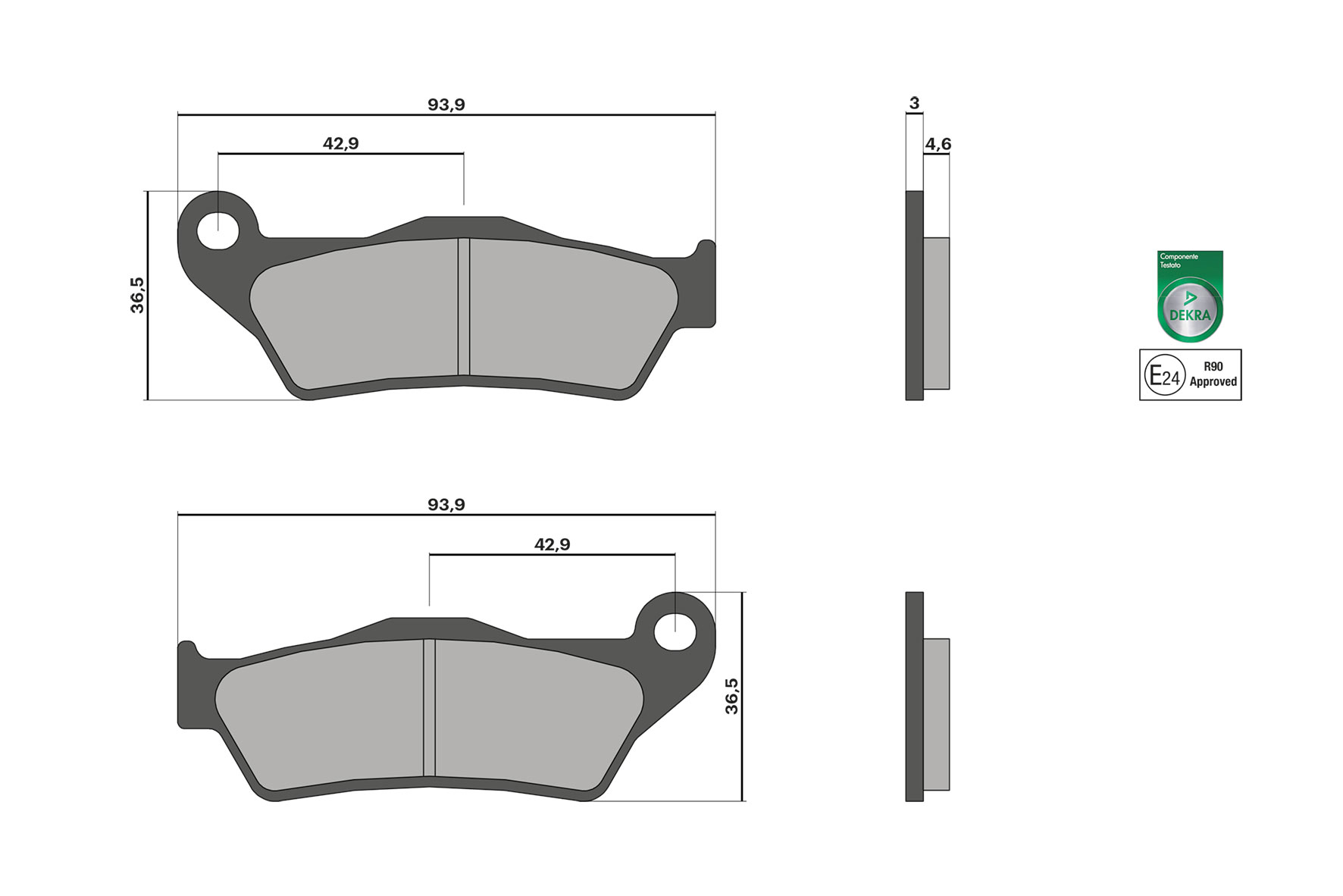 Malossi Pastiglie freno BRAKE PADS omologate Aprilia SRV 850 ie 4T LC euro 3 (Piaggio M554M)