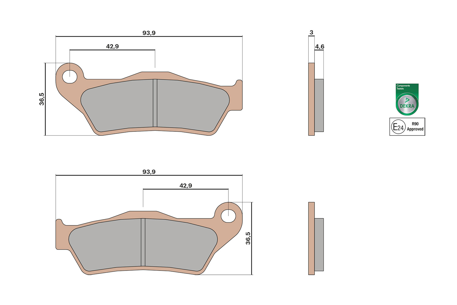 Malossi Pastiglie freno BRAKE PADS MHR SYNT omologate Gilera Nexus 500 ie 4T LC euro 2-3