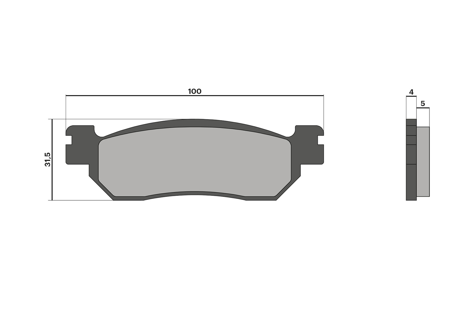 Malossi Pastiglie freno BRAKE PADS MBK Evolis 250 ie 4T LC 2014-