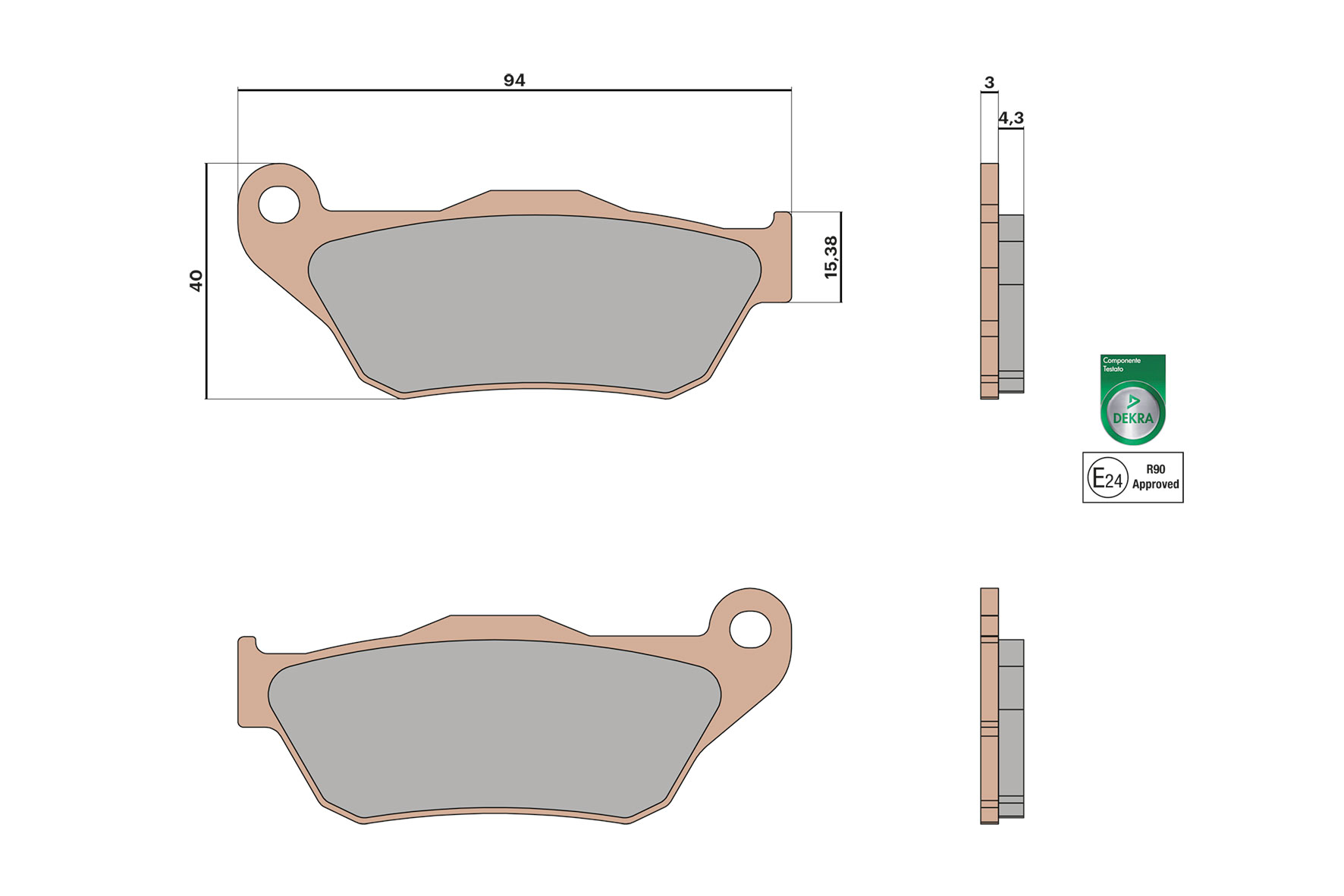Malossi Pastiglie freno BRAKE PADS MHR SYNT omologate MBK Skycruiser 125 ie 4T LC euro 3