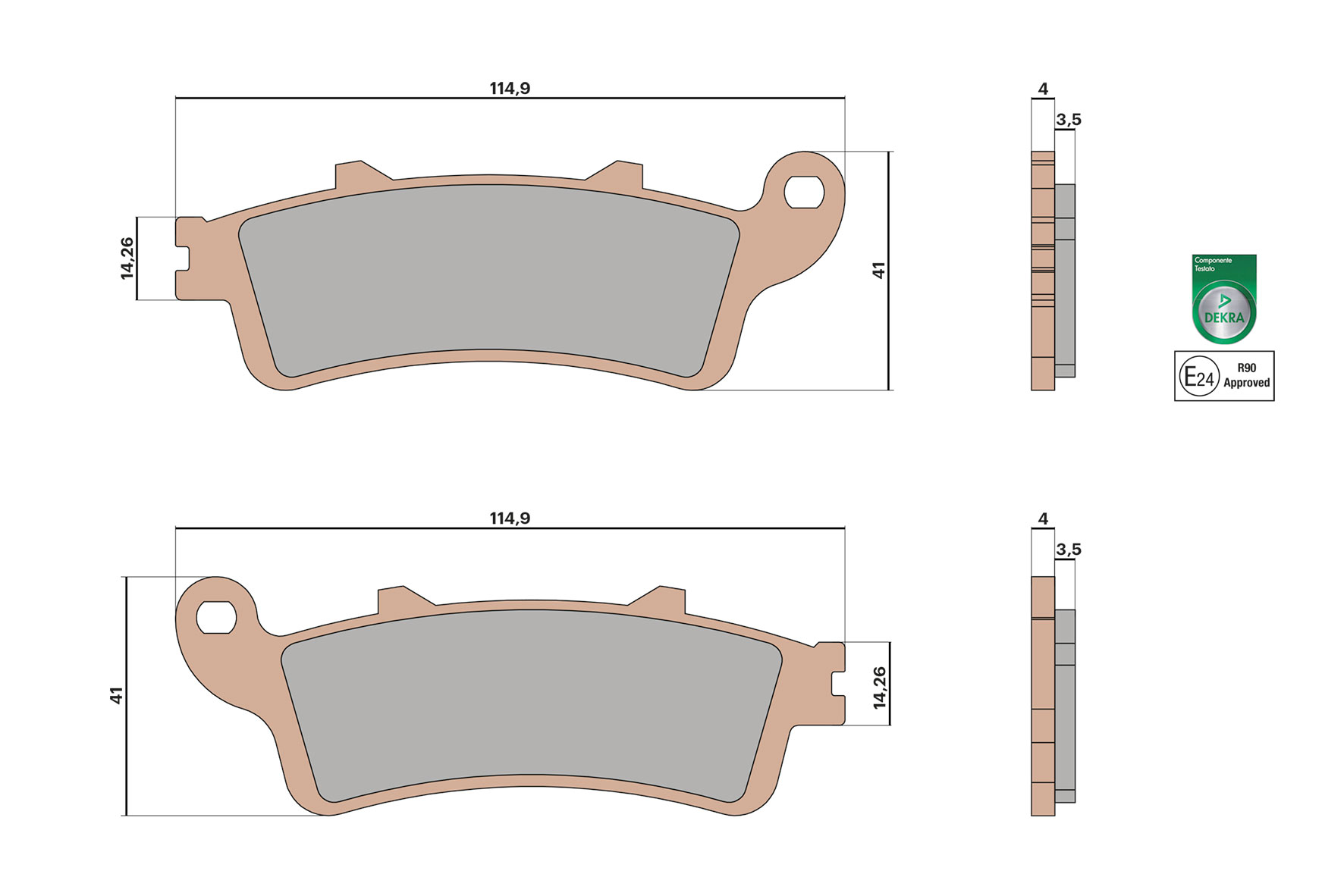Malossi Pastiglie freno BRAKE PADS MHR SYNT omologate Honda Jazz 250 4T LC 2001-