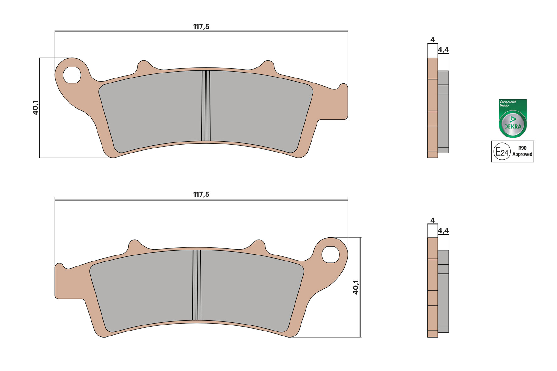 Malossi Pastiglie freno BRAKE PADS MHR SYNT omologate Aprilia Atlantic-Arrecife 125 4T LC