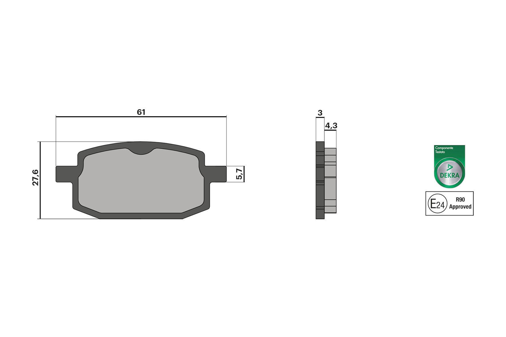 Malossi Pastiglie freno BRAKE PADS omologate Baotian Eco Bike 50 4T (139 QMB)