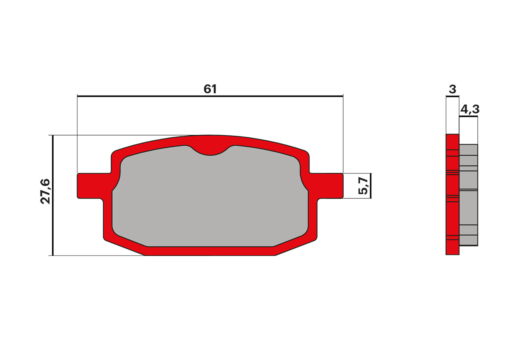 Malossi Pastiglie freno BRAKE PADS MHR Baotian Eco Bike 50 4T (139 QMB)