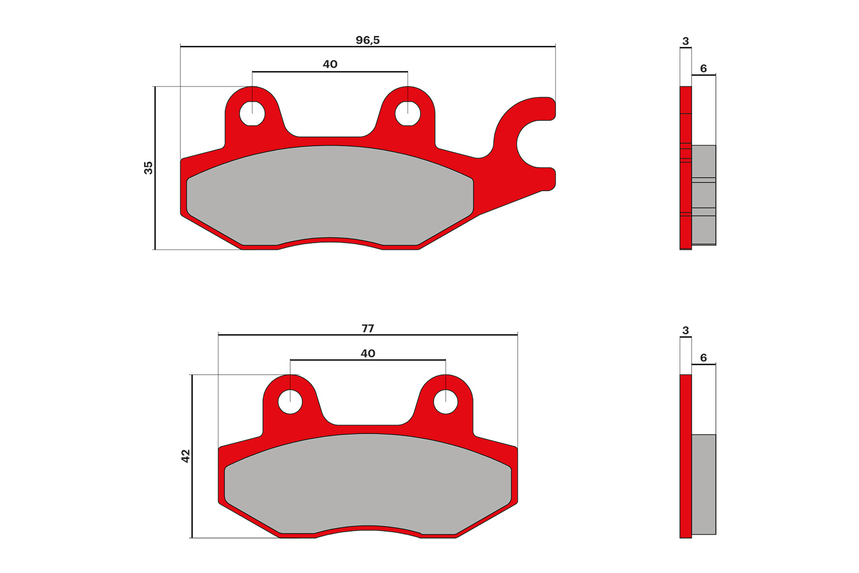 Malossi Pastiglie freno BRAKE PADS MHR