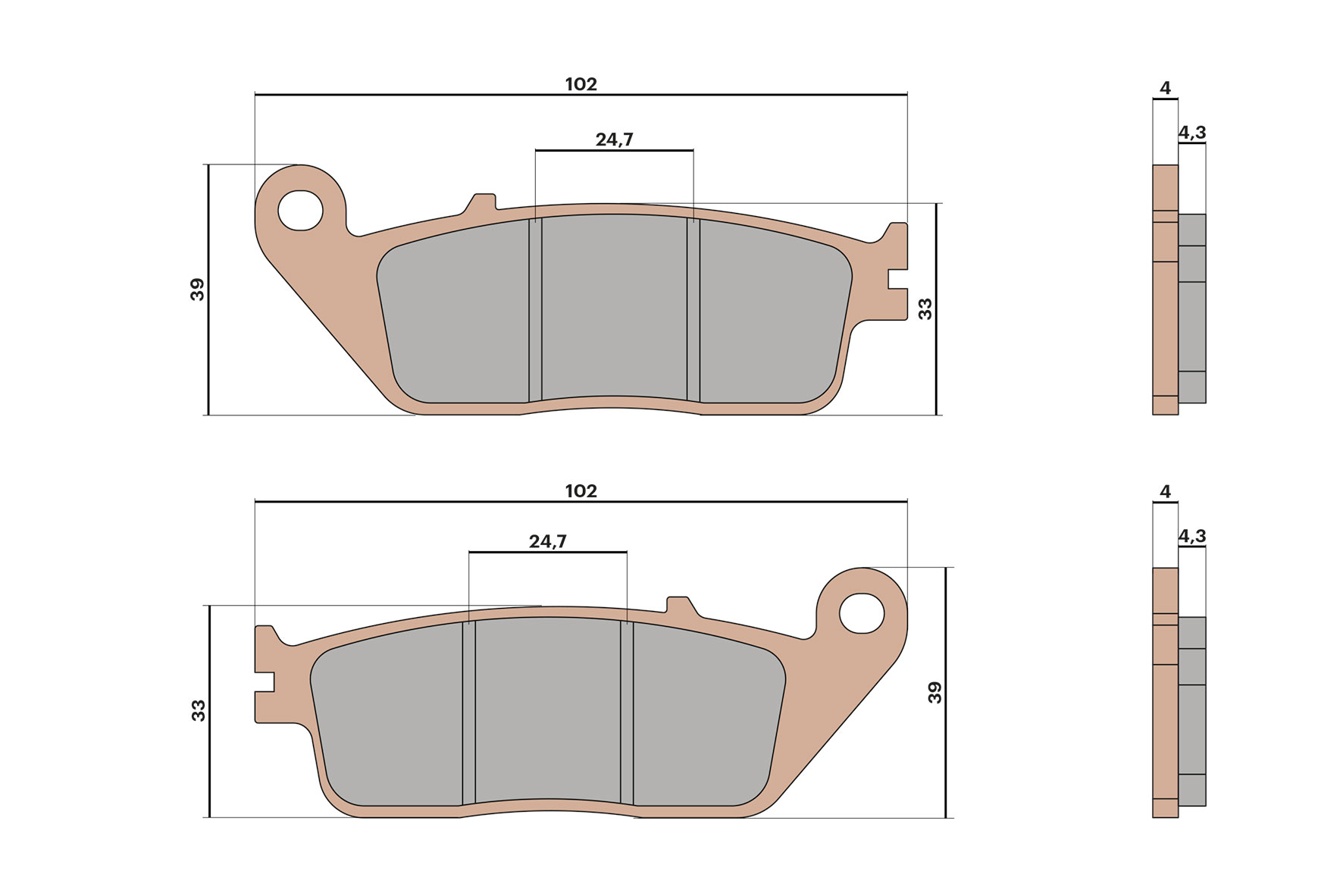 Malossi Pastiglie freno BRAKE PADS MHR SYNT BMW C Sport 650 ie 4T LC euro 4 2016-(652EA)