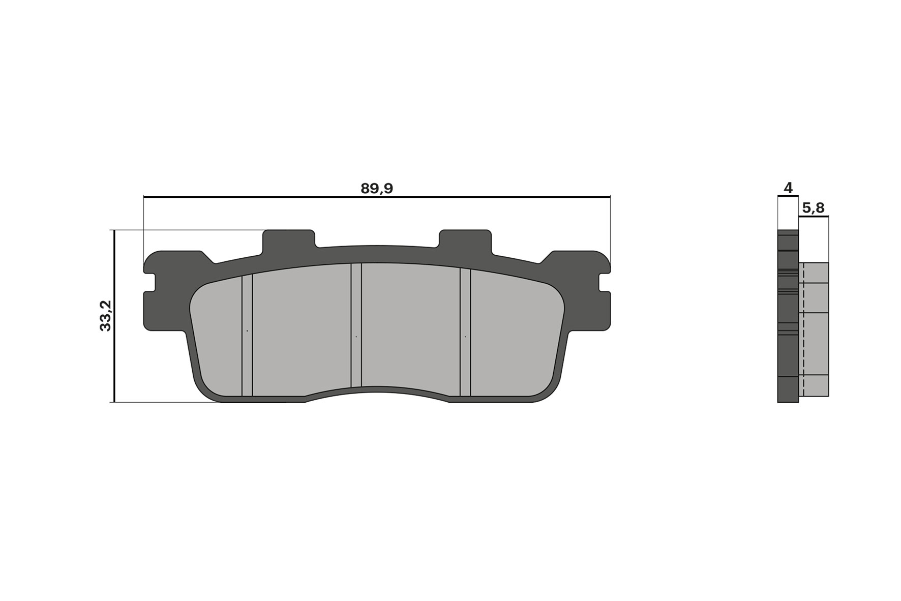 Malossi Pastiglie freno BRAKE PADS Kawasaki J 125 ie 4T LC euro 3-2016 (WS25)