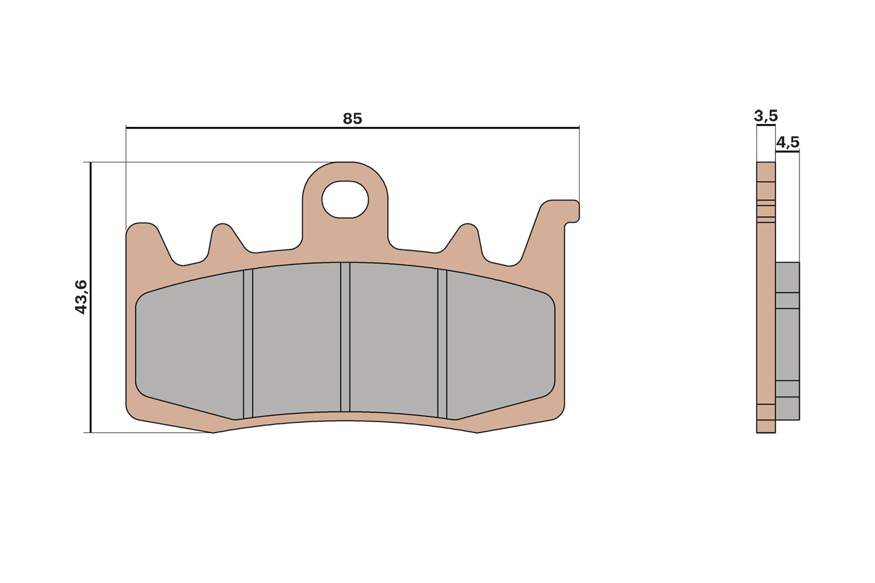Malossi Pastiglie freno BRAKE PADS MHR SYNT Kymco AK 550 ie 4T LC euro 5 2021-(SBA1)