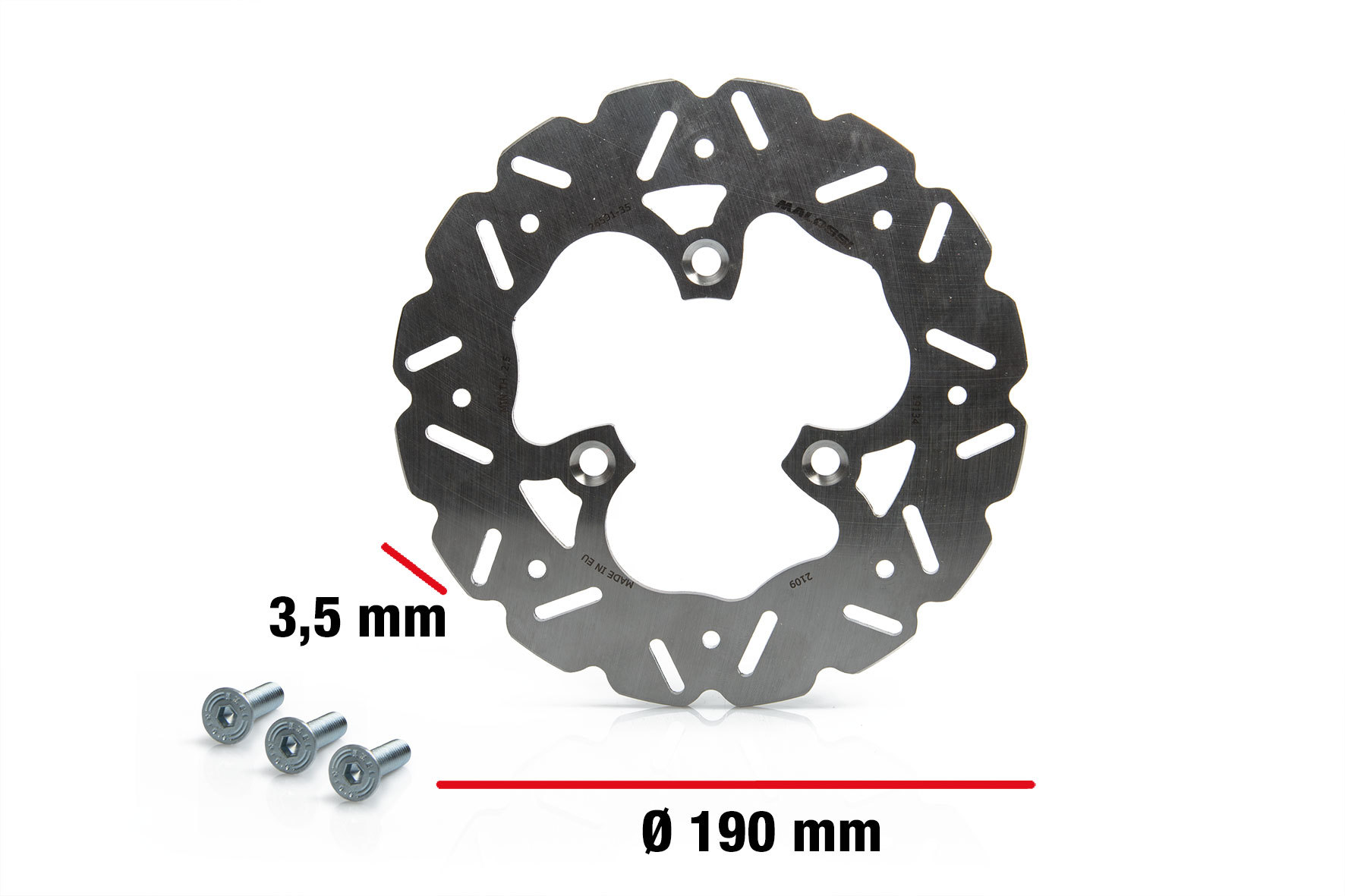 Malossi WHOOP DISC brake disc, D.ext 190 mm, thickness 3.5 mm Piaggio Typhoon 50 2T 2007-2010