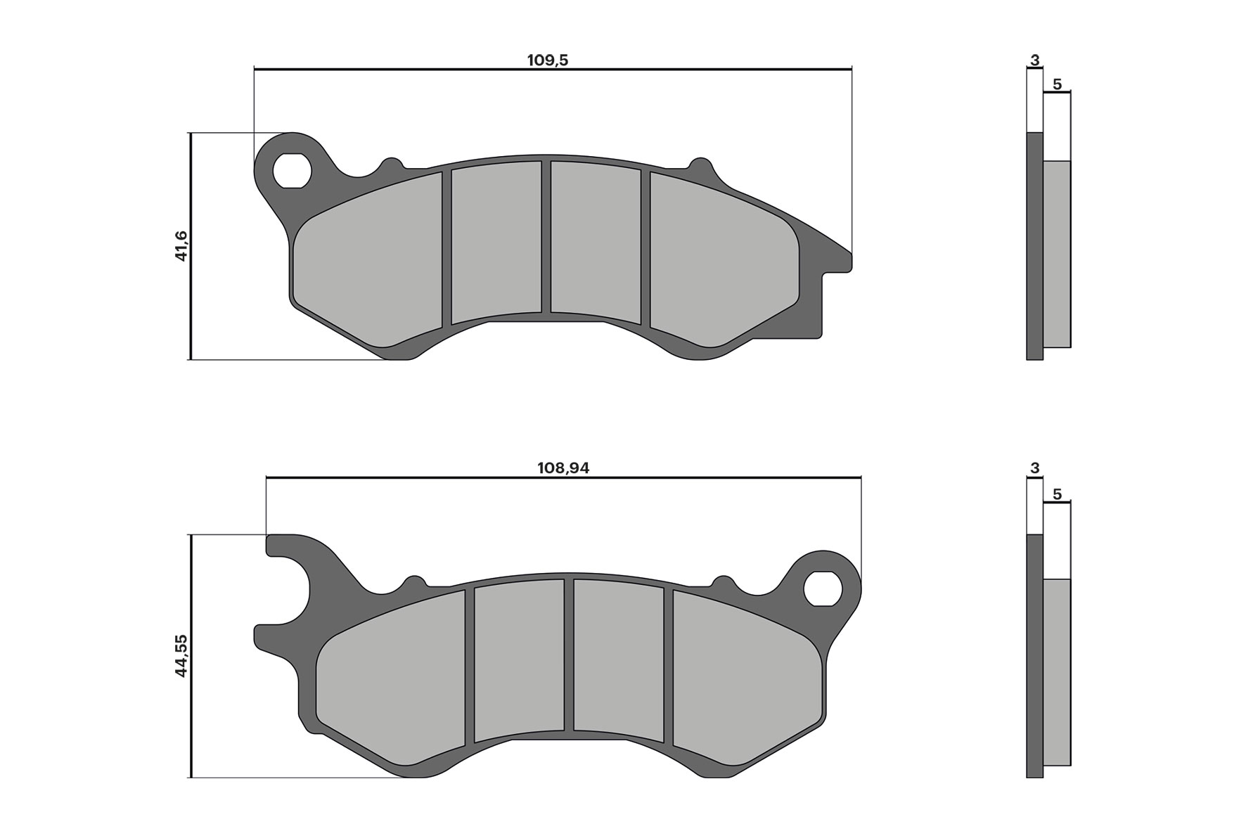 Malossi Pastiglie freno BRAKE PADS Honda PCX 125 ie 4T LC euro 3 2012-2014 (JF47)