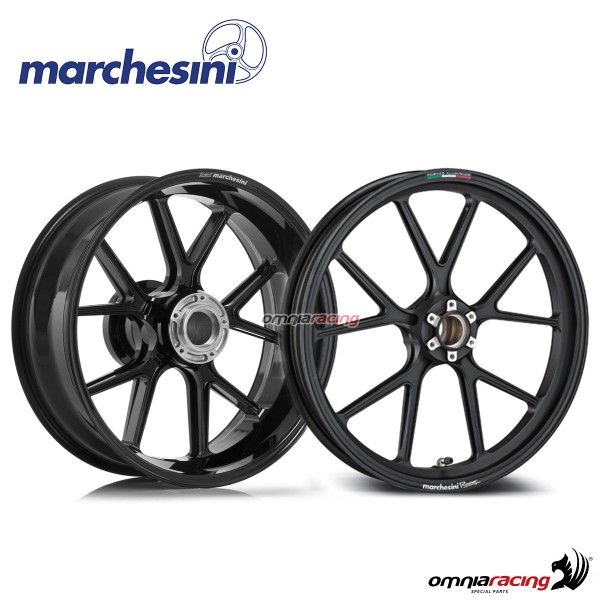 Coppia di cerchi Marchesini M10RR Kompe Motard in alluminio anodizzato nero per Honda CRF450R 2013>