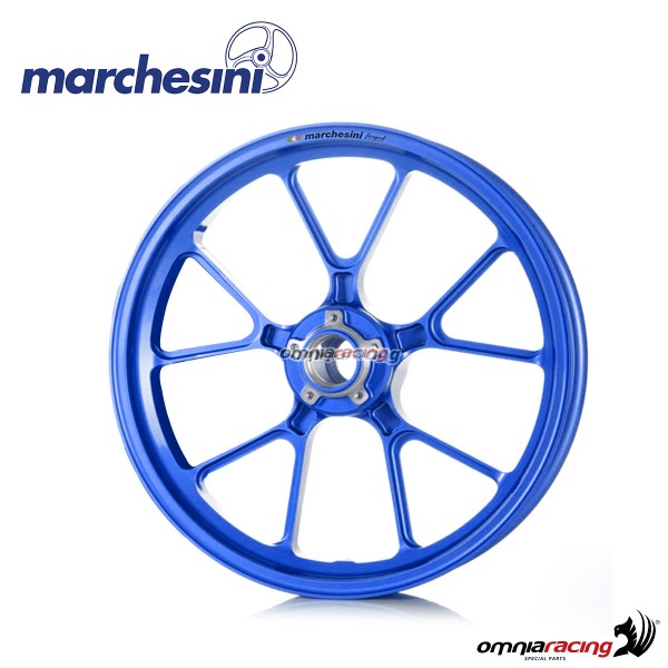 Cerchio anteriore Marchesini M10RS Kompe in alluminio Blu per Kawasaki Ninja 300 ABS 2012>2016