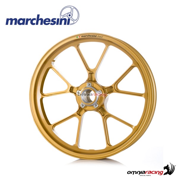 Cerchio anteriore Marchesini M10RS Kompe in alluminio Oro per Yamaha MT03 2016>2020