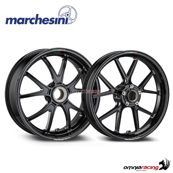 Coppia di cerchi Marchesini M10RS Corse magnesio nero lucido Ducati 1199 Panigale tutte 12>