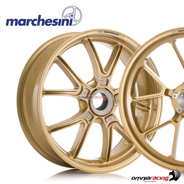 Cerchio posteriore Marchesini M10RS Kompe in alluminio oro per Ducati 1098 tutte