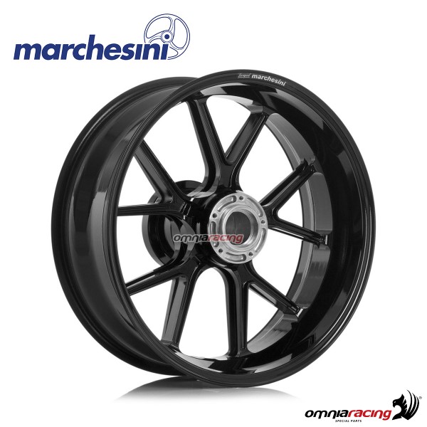 Cerchio posteriore Marchesini M10RS Kompe in alluminio nero lucido per Ducati 899 Panigale 2013>