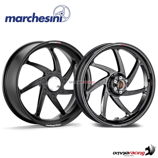 Coppia di cerchi Marchesini M7RS Genesi in alluminio Nero lucido Ducati Multistrada 1200 tutte 2010>