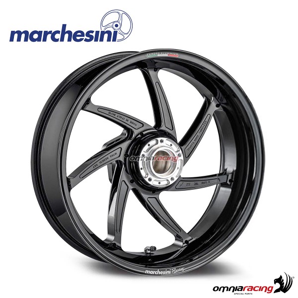 Cerchio posteriore Marchesini M7RS Genesi in alluminio Nero lucido per Yamaha R6 2017>